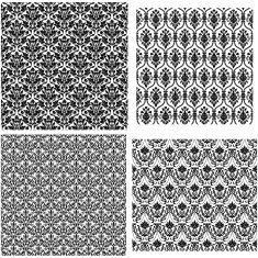 4 Damask Seamless Patterns
