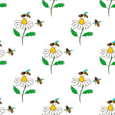 seamless pattern with bee - 4 N2