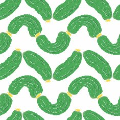 seamless pattern with green cucumbers N7