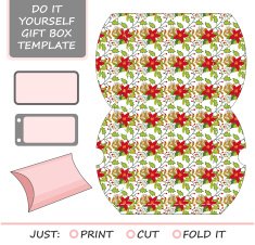 Favor gift box die cut Box template N2