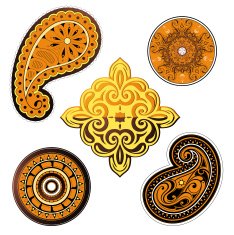 Ethnic ornaments set