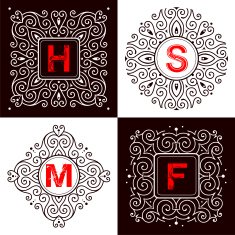 Set of monogram lettering N2