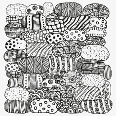 Pattern for coloring book with artistic stones N2