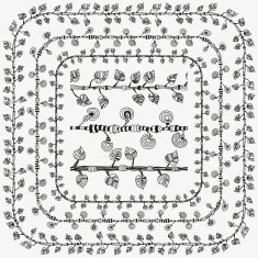 Set of hand-drawn borders and frames Vector brush