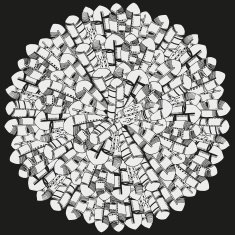 Pattern for coloring book Feathers