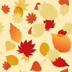 Seamless pattern of autumn leaves N3