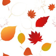 Seamless pattern of autumn leaves N4