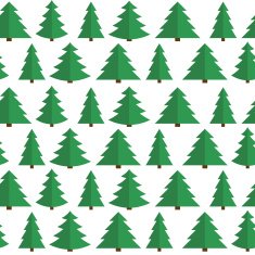 Christmas Flat Tree Seamless Pattern Background Vector Illustrat N2