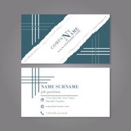 Business card template in vintage style torn paper with shadow