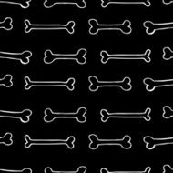 Vector seamless pattern with hand drawn bones N2