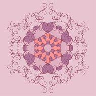 Calligraphic design element vintage pattern N25