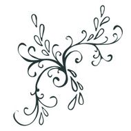 Calligraphic design element vintage pattern N28