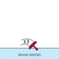 Washing windows icon Cleaning sign N4