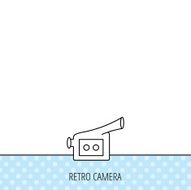Video camera icon Retro cinema sign N10