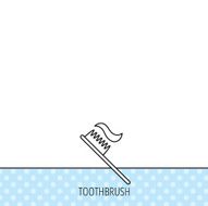 Toothbrush icon Toothpaste sign N3