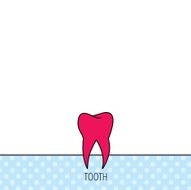 Tooth icon Dental stomatology sign N3