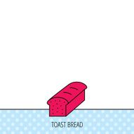 Toast icon Sliced bread sign N5
