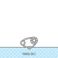 Timing belt icon Generator strap sign N5