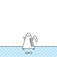 Teapot icon Kitchen kettle sign N7