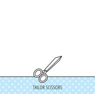 Tailor scissors icon Hairdressing sign N8