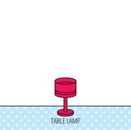 Table lamp icon Desk light sign N5