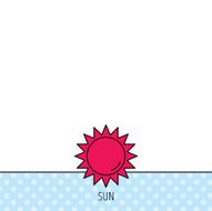 Sun rays icon Summer sign N5