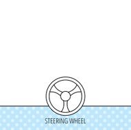 Steering wheel icon Car drive control sign N4