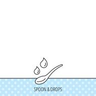 Spoon with water drops icon Baby medicine dose N3