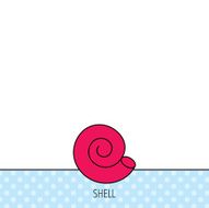 Sea shell icon Spiral seashell sign N3
