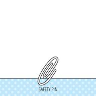 Safety pin icon Paperclip sign N10