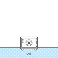 Safe icon Money deposit sign N18