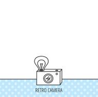 Retro photo camera icon Photographer equipment N3