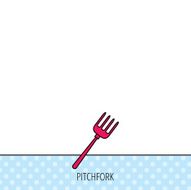 Pitchfork icon Agriculture sign N4