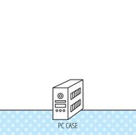 Computer server icon PC case or tower sign N6