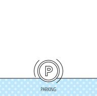 Parking icon Dashboard sign N4