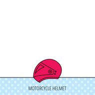 Motorcycle helmet icon Biking sport sign N6