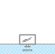 PC monitor icon Led TV sign N5
