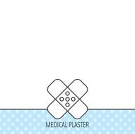 Medical plaster icon Injury fix sign N3