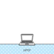 Laptop icon Mobile PC sign N5