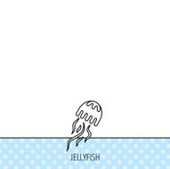 Jellyfish icon Marine animal sign N5