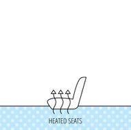 Heated seat icon Warm autoarmchair sign N4