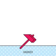 Hammer icon Repair or fix sign N10