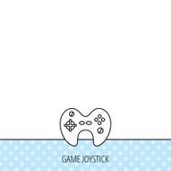Joystick icon Video game sign N3