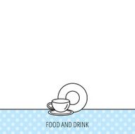 Coffee cup icon Food and drink sign N3