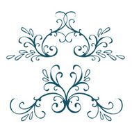 Calligraphic design element vintage pattern N33