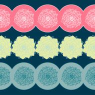 Borders with flowers Vector illustration