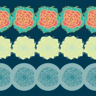 Borders with flowers Vector illustration N2