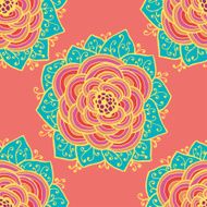 Seamless roses pattern Vector illustration N4