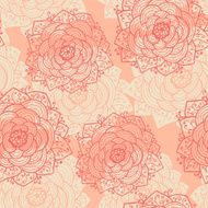 Seamless roses pattern Vector illustration N7