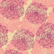 Seamless roses pattern Vector illustration N8